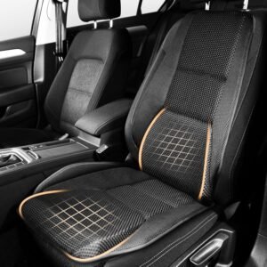 Car Seat Cushion - Memory Foam Car Seat Pad with Breathable Mesh, Relief Back Pain, Universal Fit, Easy to Install, Cushion Set for SUV/Truck/Car – Black